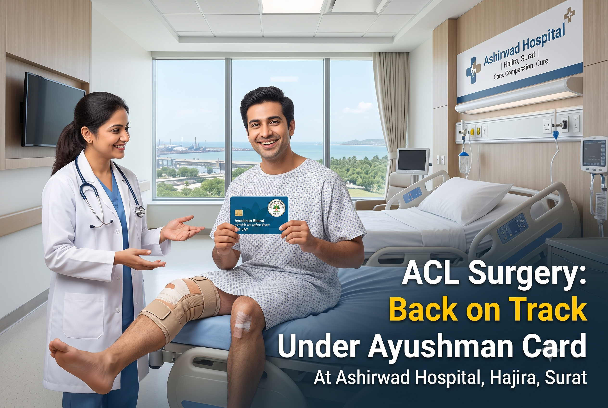 Ayushman Card ACL Surgery in Hajira, Surat | Ashirwad Hospital
