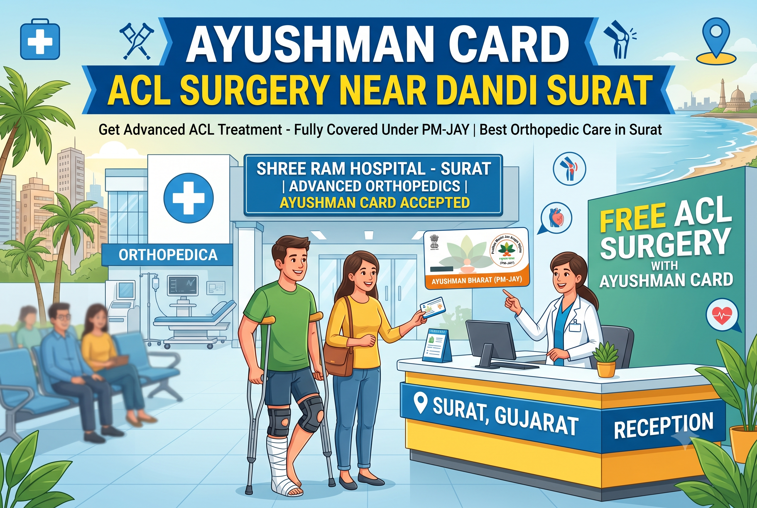 Ayushman Card ACL Surgery Near Dandi Surat