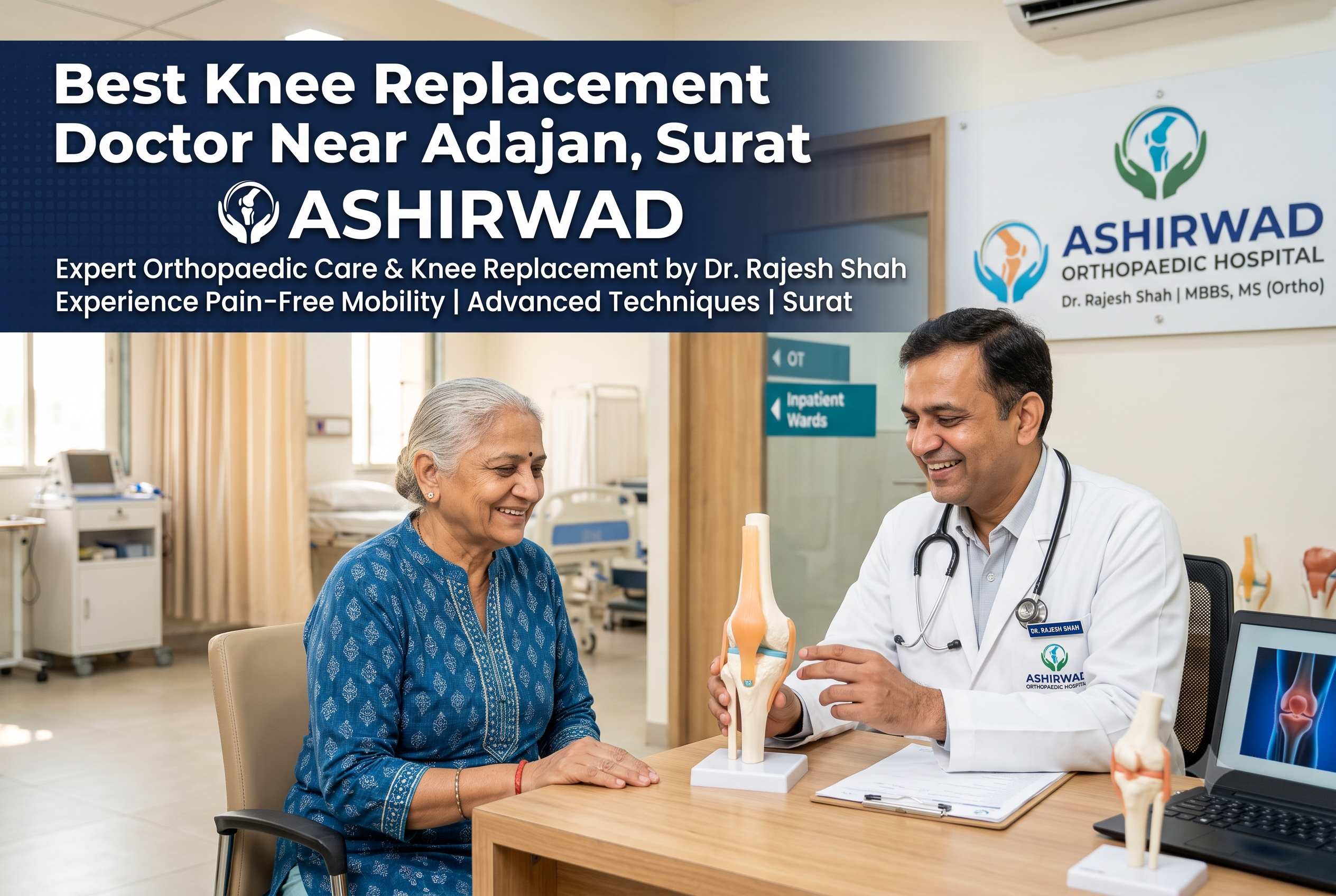 Best Knee Replacement Doctor Near Adajan, Surat | Ashirwad
