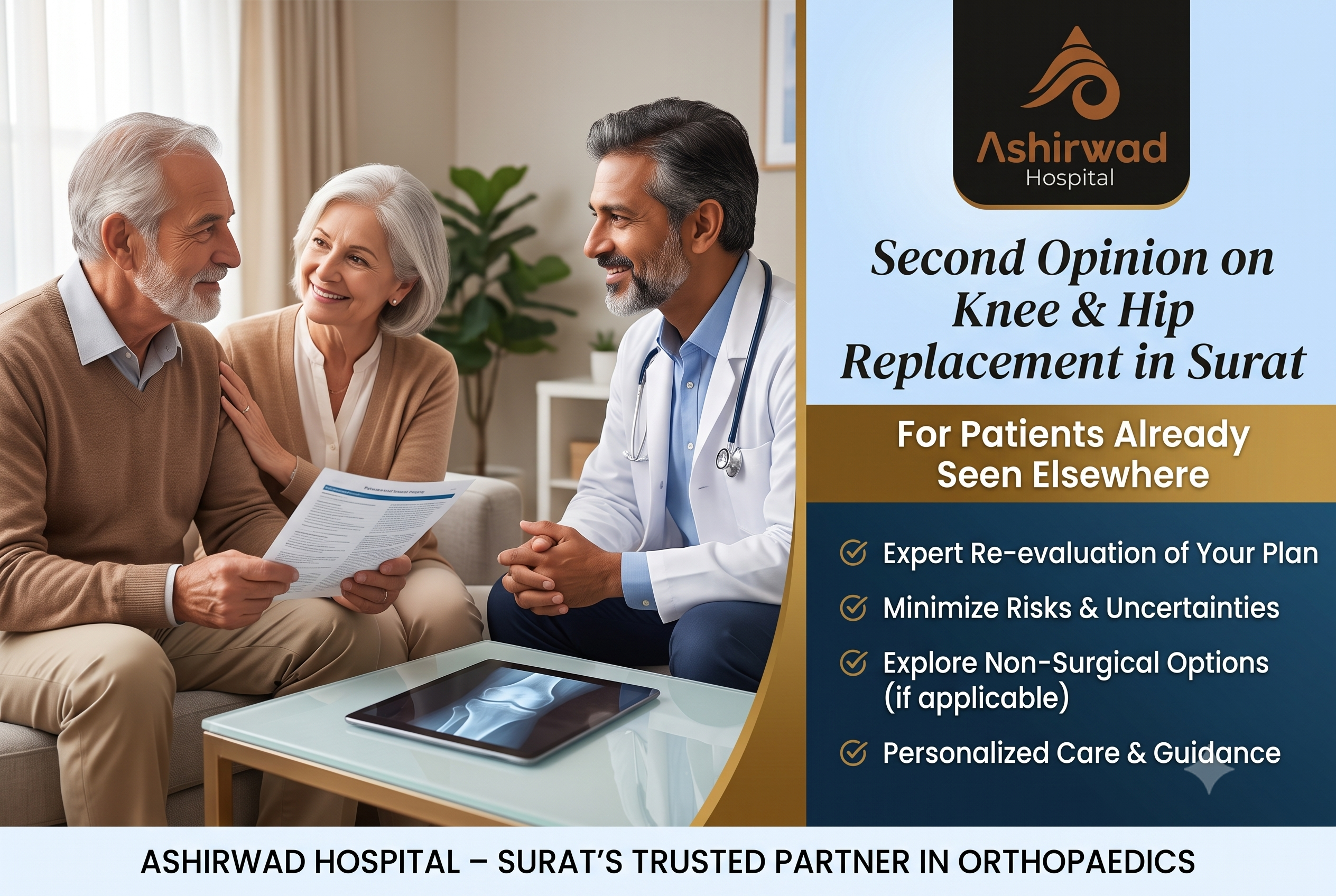 Second Opinion on Knee & Hip Replacement in Surat