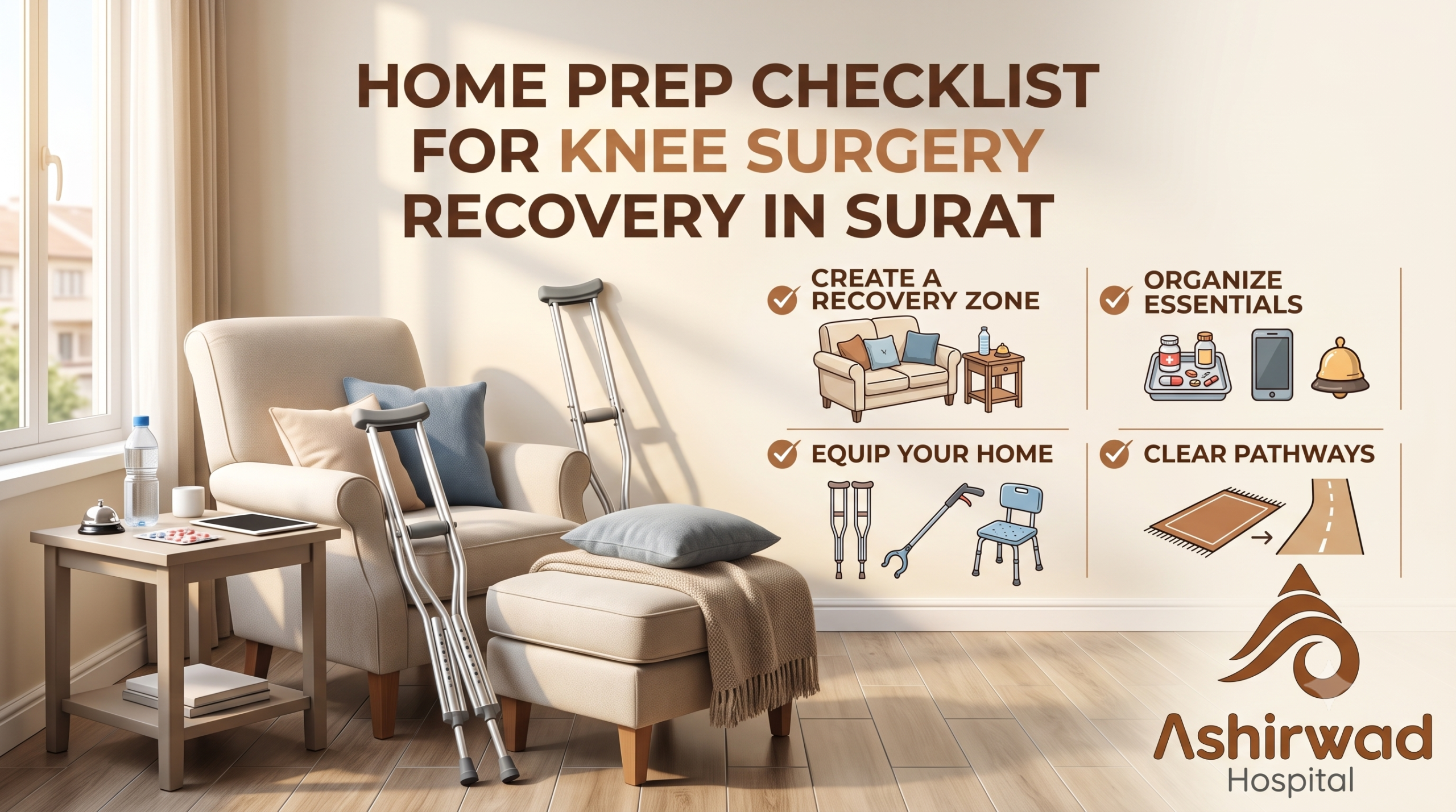 Home Prep Checklist for Knee Surgery Recovery in Surat