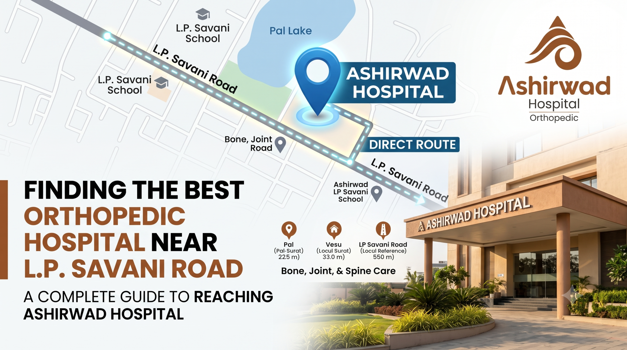 Orthopedic Hospital Near L.P. Savani Road, Adajan, Surat