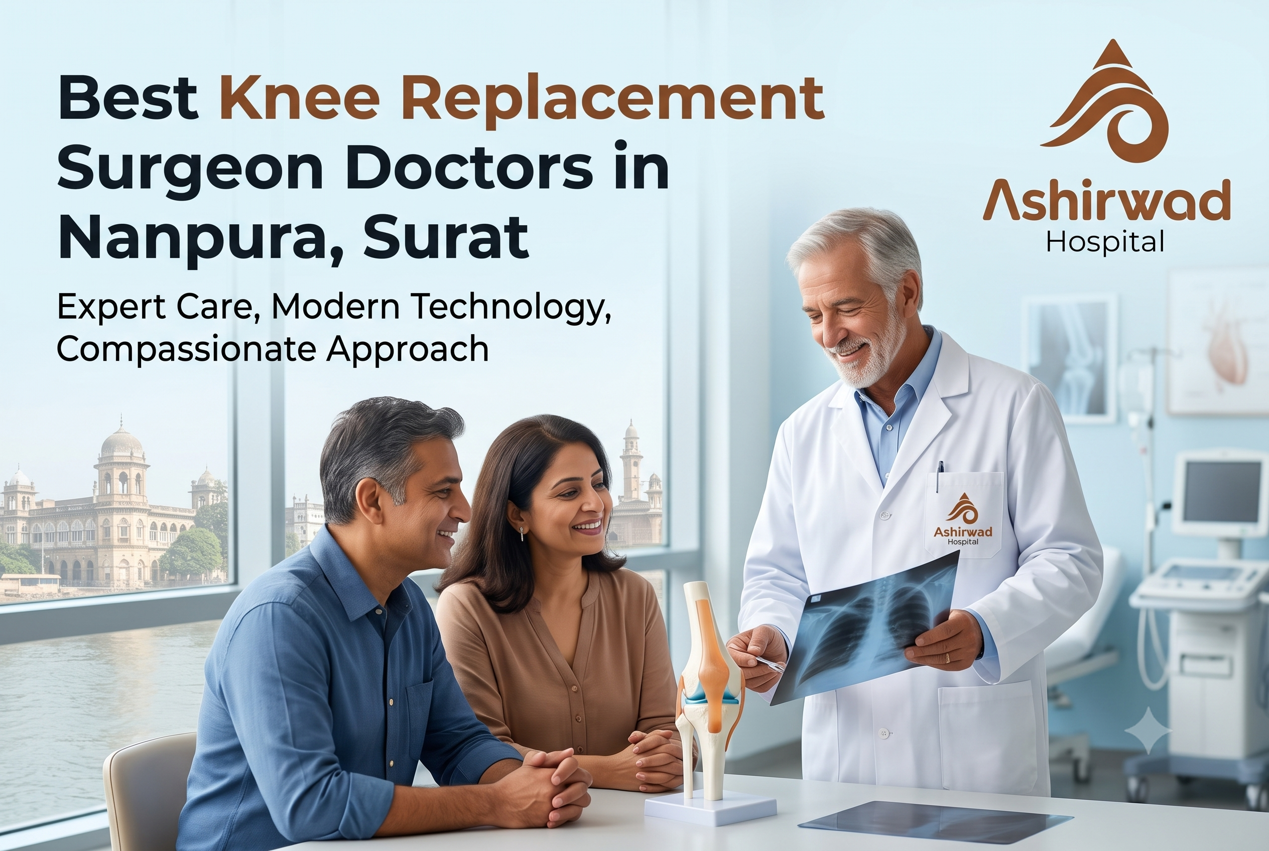 best knee replacement surgeon doctors in Nanpura Surat
