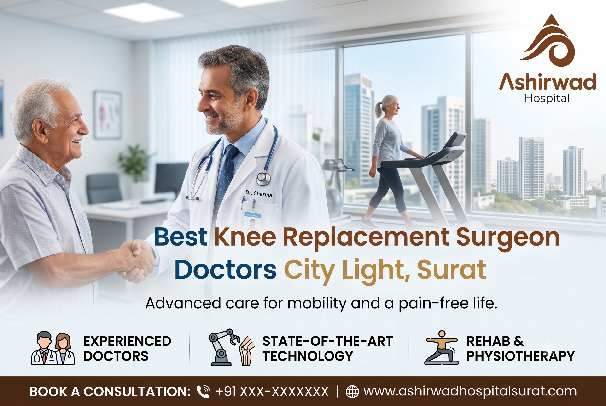 Best Knee Replacement Surgeon Doctors in City Light, Surat